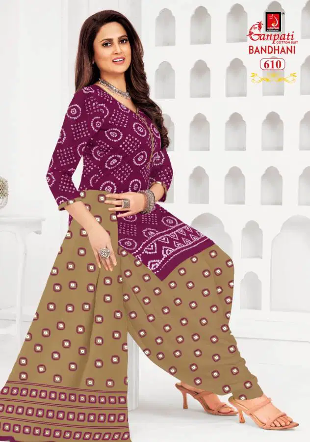 Bandhani Vol 6 By Ganpati Printed Pure Cotton Dress Material Wholesalers In Delhi